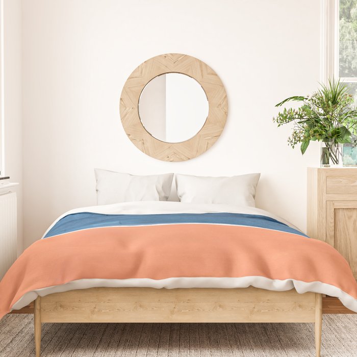 Navy Blye Tan Minimalist Modern Mid Century Rothko Color Block Squares by Ejaaz Haniff Duvet Cover Gallery Image 3