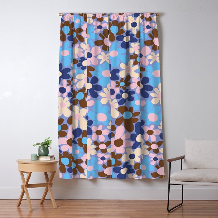 Amour blue Window Curtain Gallery Image 1