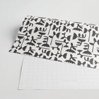 Linocut Tulip Pattern #3 Wrapping Paper Gallery Image 2