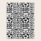 Vintage black and white floral art pattern Notebook Gallery Image 4