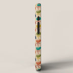 Tulips - Cute Scandinavian Floral Pattern in Midcentury Modern Mustard, Teal, Olive, and Orange on Beige iPhone Case Gallery Image 2