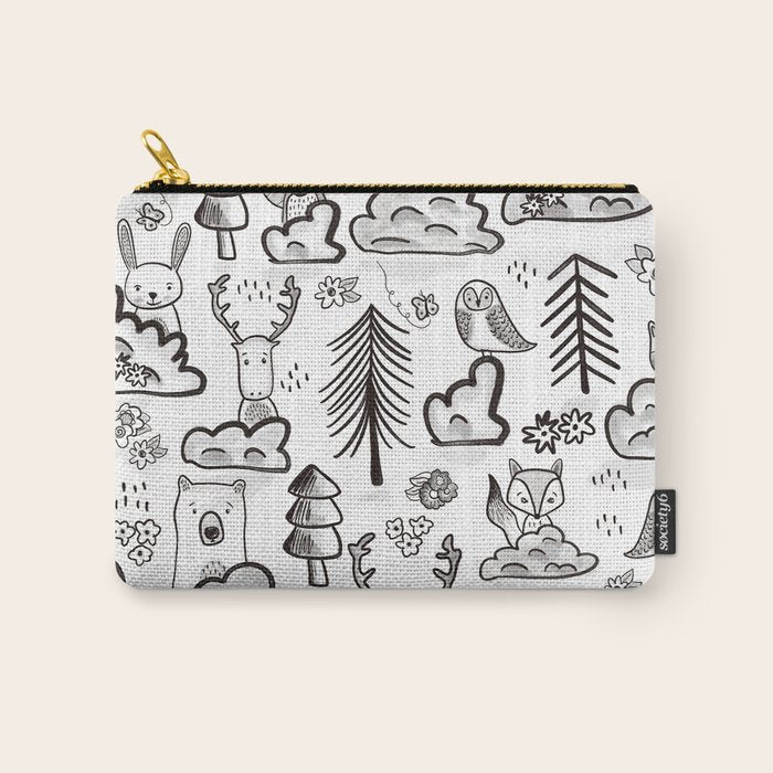 Woodland Animals Large Carry All Pouch Gallery Image 1