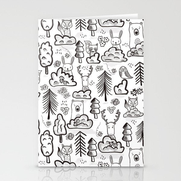 Woodland Animals Large Stationery Card Gallery Image 1