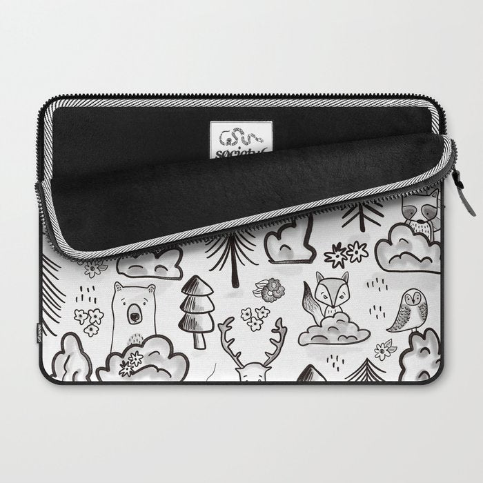Woodland Animals Large Laptop Sleeve Gallery Image 2