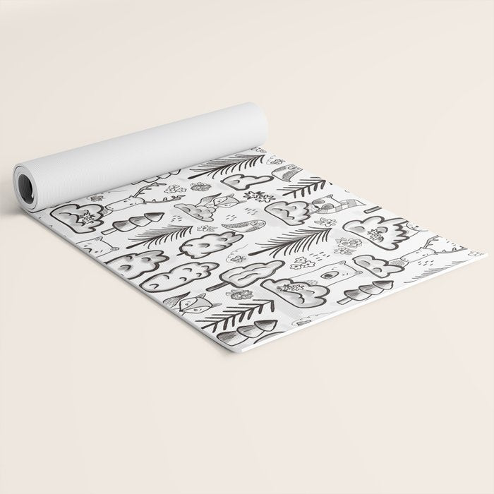 Woodland Animals Large Yoga Mat Gallery Image 2