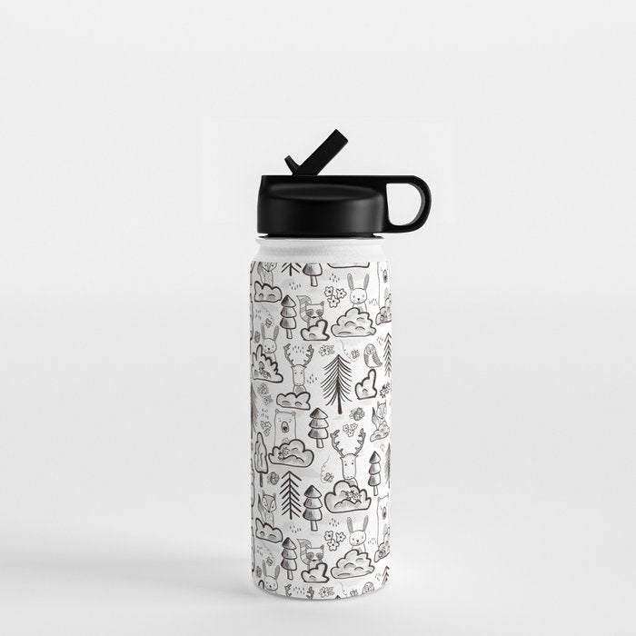 Woodland Animals Large Water Bottle Gallery Image 1