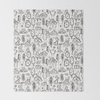 Woodland Animals Large Throw Blanket Gallery Image 2
