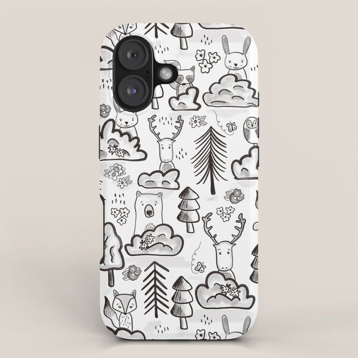 Woodland Animals Large iPhone Case Gallery Image 1