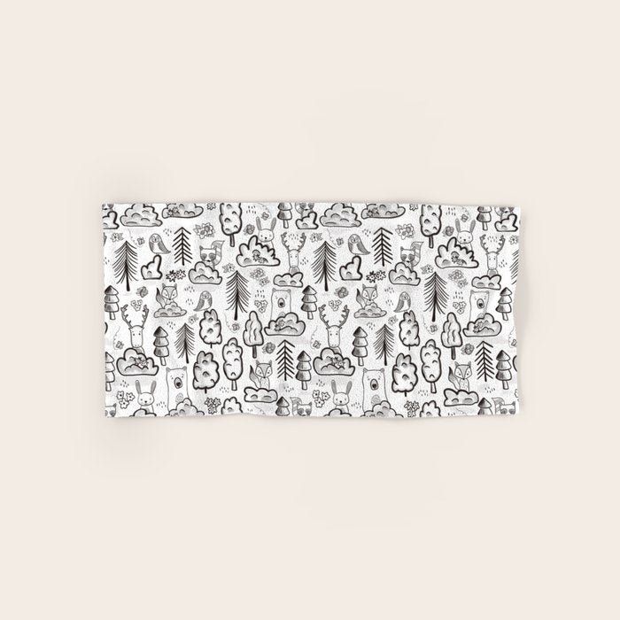 Woodland Animals Large Bath Towel Gallery Image 1