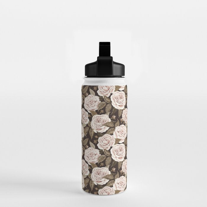 A Realm Of Roses - Dark Academia Pink Water Bottle Gallery Image 2