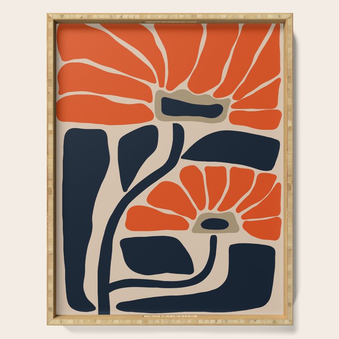 bold baby flower  Serving Tray Gallery Image 1