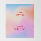 Less Perfection, More Authenticity Throw Blanket Gallery Image 2