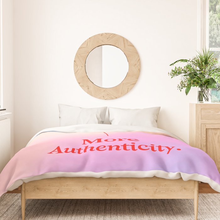 Less Perfection, More Authenticity Duvet Cover Gallery Image 3