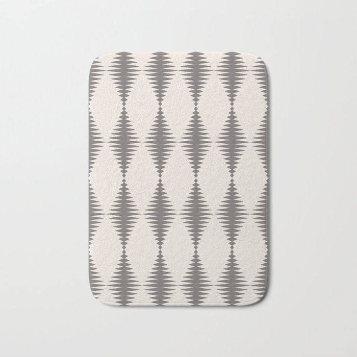 Modern Harlequin Pattern - Gray and Beige Bath Mat Gallery Image 1