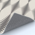 Modern Harlequin Pattern - Gray and Beige Rug Gallery Image 4