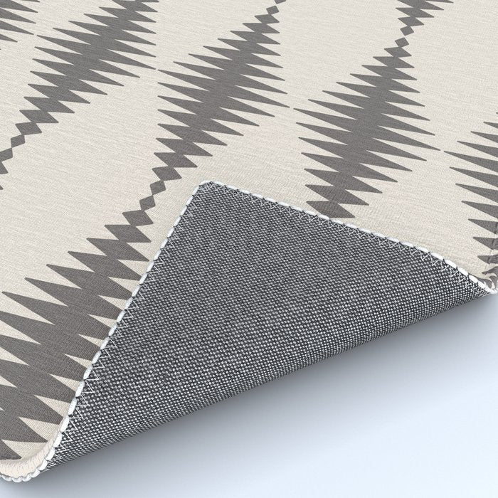 Modern Harlequin Pattern - Gray and Beige Rug Gallery Image 4