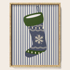 Christmas Stocking Blue Serving Tray Gallery Image 1