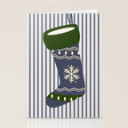 Christmas Stocking Blue Stationery Card Gallery Image 2