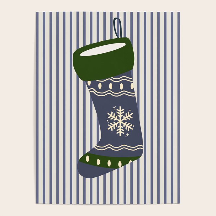 Christmas Stocking Blue Poster Gallery Image 4