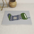 Christmas Stocking Blue Rug Gallery Image 1