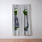 Christmas Stocking Blue Window Curtain Gallery Image 3