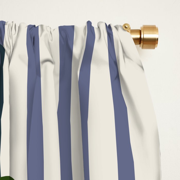 Christmas Stocking Blue Window Curtain Gallery Image 2