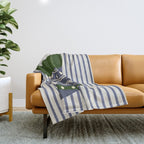 Christmas Stocking Blue Throw Blanket Gallery Image 1