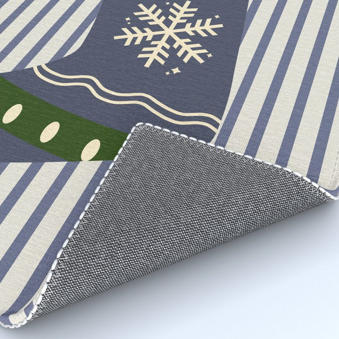 Christmas Stocking Blue Rug Gallery Image 4