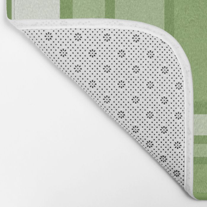 Modulus Retro Modern Geometric Pattern in Vintage Green Bath Mat Gallery Image 2