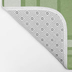 Modulus Retro Modern Geometric Pattern in Vintage Green Bath Mat Gallery Image 2