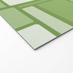 Modulus Retro Modern Geometric Pattern in Vintage Green Welcome Mat Gallery Image 2