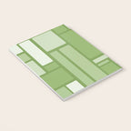 Modulus Retro Modern Geometric Pattern in Vintage Green Notebook Gallery Image 3