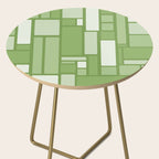 Modulus Retro Modern Geometric Pattern in Vintage Green Side Table Gallery Image 2