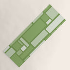 Modulus Retro Modern Geometric Pattern in Vintage Green Yoga Mat Gallery Image 1