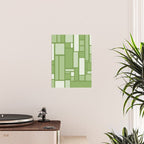 Modulus Retro Modern Geometric Pattern in Vintage Green Poster Gallery Image 2