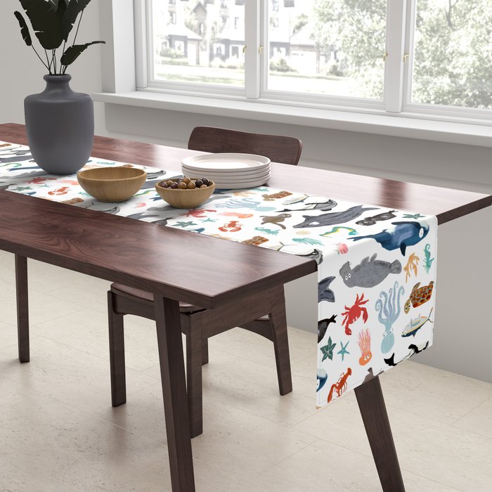 Sea Change: Ocean Animals Table Runner Gallery Image 2