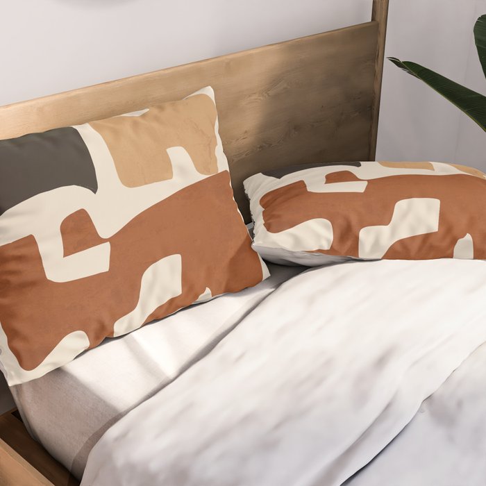 Modern Abstract Shapes 112 Pillow Sham Gallery Image 2