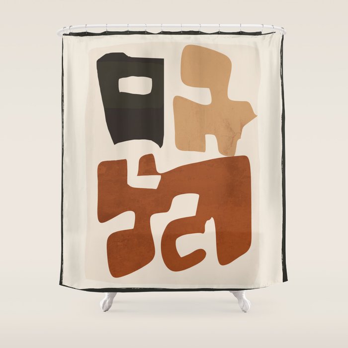 Modern Abstract Shapes 112 Shower Curtain Gallery Image 1