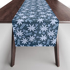 Monochromatic winter flowers Table Runner Gallery Image 1