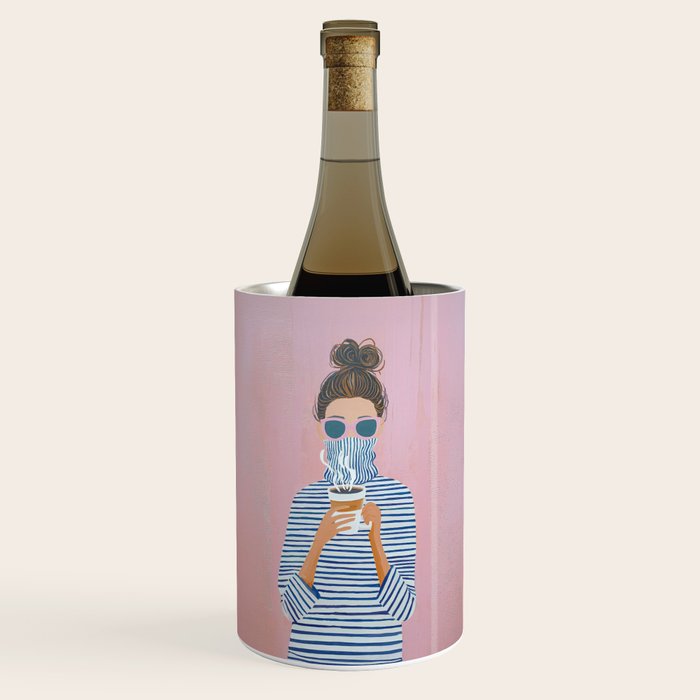 Cozy Morning Coffee Vibes Wine Chiller Gallery Image 1