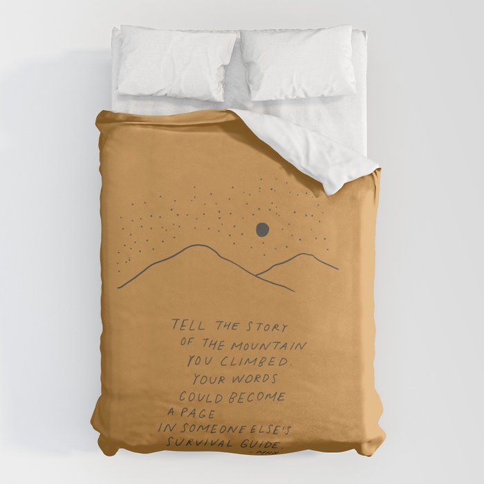 Tell The Story Of The Mountain You Climbed. Duvet Cover Gallery Image 6