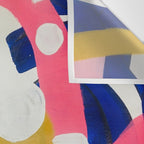 Graffiti Colorful Funky Acrylic Painting Pink Blue Yellow Patterns Shapes by Ejaaz Haniff Wall Tapestry Gallery Image 3