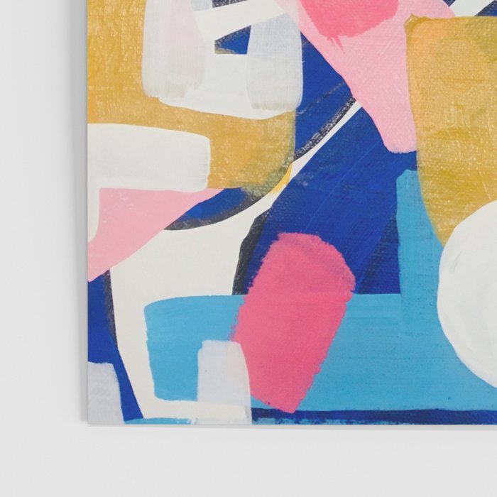 Graffiti Colorful Funky Acrylic Painting Pink Blue Yellow Patterns Shapes by Ejaaz Haniff Poster Gallery Image 3