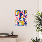 Graffiti Colorful Funky Acrylic Painting Pink Blue Yellow Patterns Shapes by Ejaaz Haniff Poster Gallery Image 2