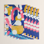 Graffiti Colorful Funky Acrylic Painting Pink Blue Yellow Patterns Shapes by Ejaaz Haniff Wrapping Paper Gallery Image 3