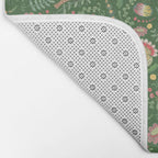 Swedish Floral - Green Bath Mat Gallery Image 2