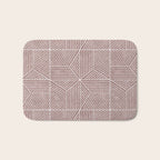 bohemian geometric tiles - mauve Bath Mat Gallery Image 1