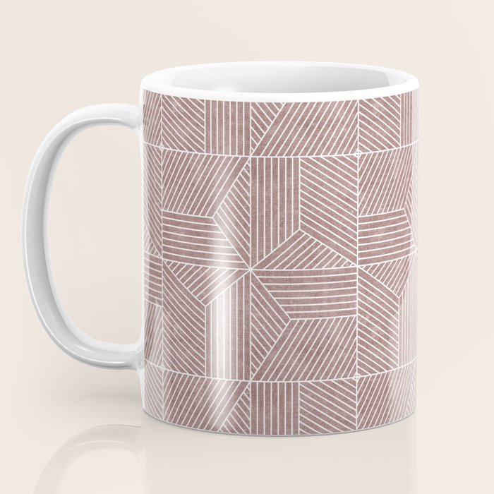 bohemian geometric tiles - mauve Coffee Mug Gallery Image 3