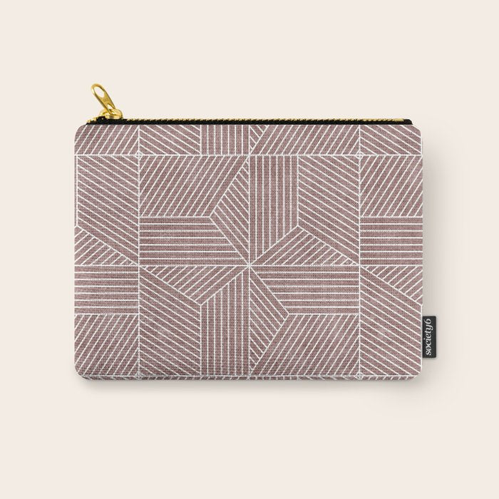 bohemian geometric tiles - mauve Carry All Pouch Gallery Image 1