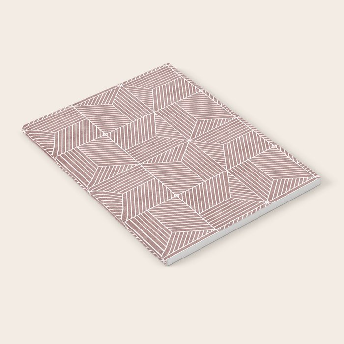 bohemian geometric tiles - mauve Notebook Gallery Image 2